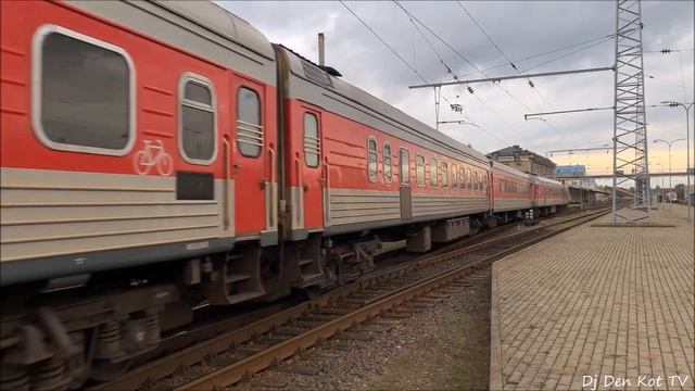 ТЭП70-0347 с поездом Вильнюс - Клайпеда смотреть онлайн