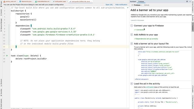 AdMob Ads | 01 Setup Firebase & AdMob | Android Studio | Java смотреть онлайн