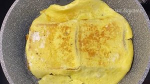 ЗАВТРАК С СЭНДВИЧОМ С ЯЙЦОМ. Хрустящие яичные тосты на сковороде.