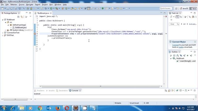 how to insert bulk data into table in java смотреть онлайн