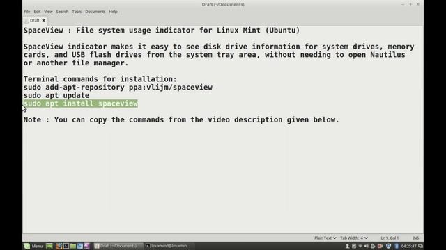 SpaceView : File system usage indicator for Linux Mint (Ubuntu) смотреть онлайн
