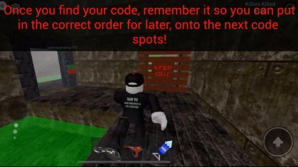 Every Code Location! [Arrow Code] Roblox Survive And Kill The Killers In Area 51