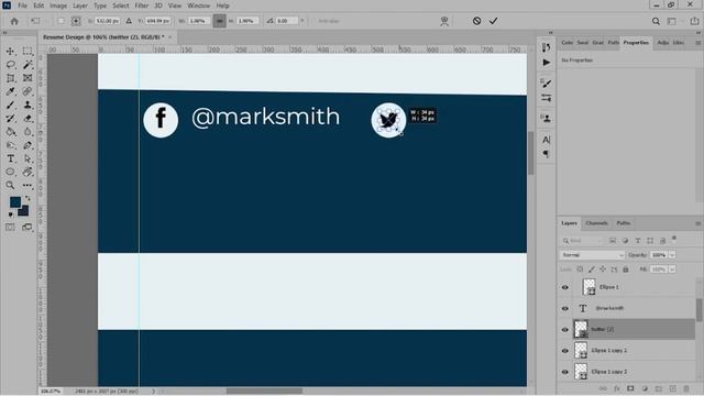 How To Create A CV/RESUME Template In Photoshop : ✪ Photoshop Tutorial ✪