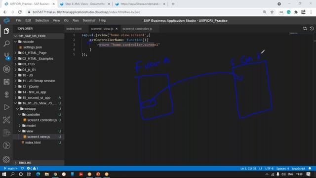 B11 - 16 - SAP UI5 JS View & JS Controller - Simple Web Application | Surya Trainings | смотреть онлайн
