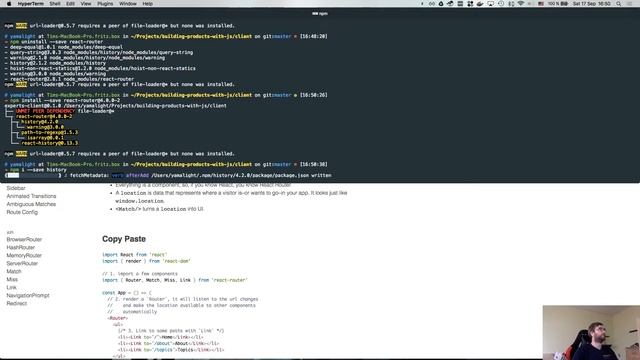 Building products with javascript - Livestream 4 - Setting up webpack, react and react-router смотреть онлайн