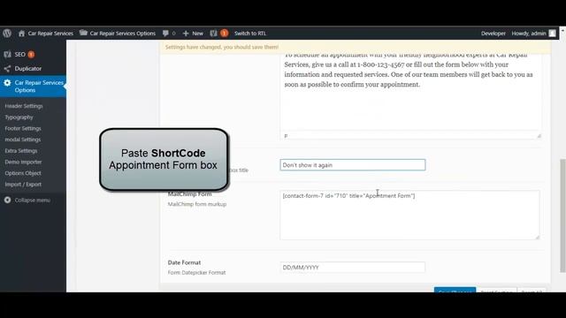 How to enable and disable the Modal Setting on Car Repair Theme? смотреть онлайн
