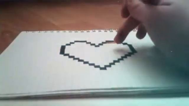 Как нарисовать сердце по клеточкам смотреть онлайн