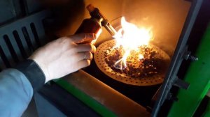 Первый запуск на пеллетах у заказчика автоматического котла ВСКЗ GREENECO 18