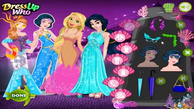 Best Dress up games 2016 Disney Princess Mermaid Parade смотреть онлайн