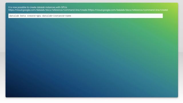 How do I configure Google Cloud Datalab to use GPUs for TensorFlow? смотреть онлайн