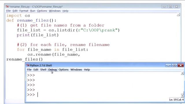 Lesson 1 (Use Functions) | 26. Renaming Files | Python Programming смотреть онлайн