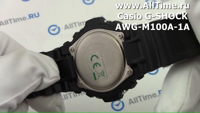 Обзор. Мужские наручные часы Casio G-SHOCK AWG-M100A-1A смотреть онлайн
