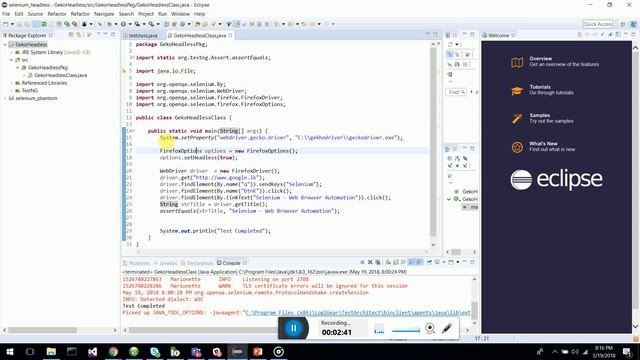 Fire Fox Browser Headless in Selenium Java смотреть онлайн