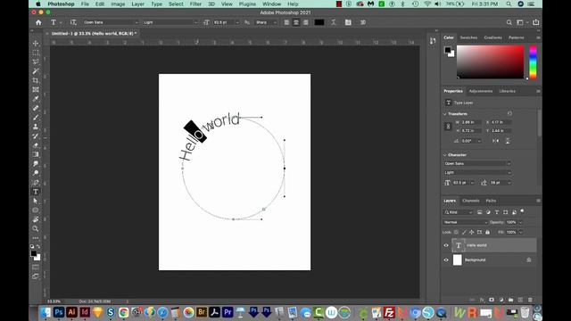 How to type text in a circle in Adobe Photoshop смотреть онлайн