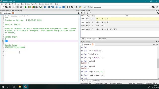 Python - Tuple, Create, Edit, Convert to List смотреть онлайн