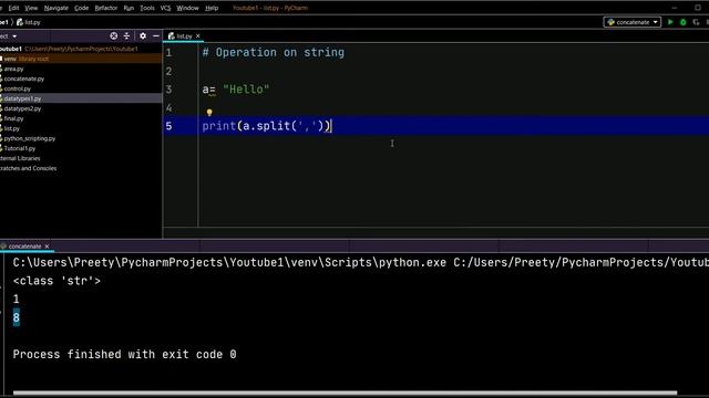 Operations on String | Python смотреть онлайн