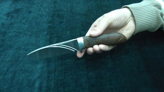 Нож Бобр, резная рукоять смотреть онлайн
