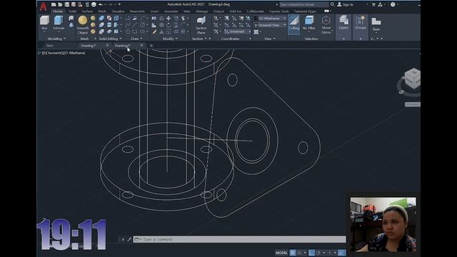 #16 (3D-6) 3D AutoCAD practice - 3D | circles смотреть онлайн