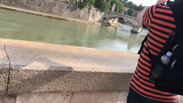 Италия.Рим.Река Тибр и Костел Святого Ангела.Май2018 смотреть онлайн