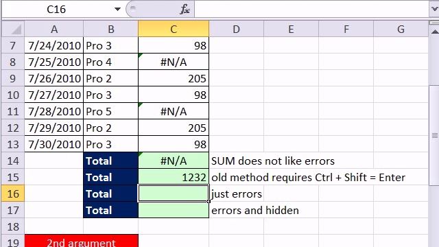 Excel 2010 Magic Trick 663: AGGREGATE function Ignores Error Values for Calculations смотреть онлайн
