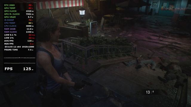 Resident Evil 3 Demo / Intel Core i5 9400F / NVIDIA GeForce RTX 2060 / FullHD 1920x1080 смотреть онлайн