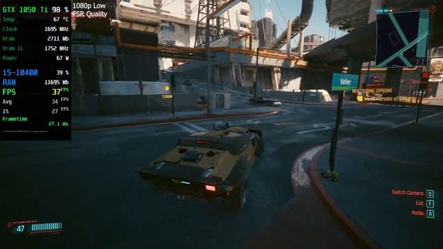 Cyberpunk 2077 | GTX 1050 Ti + Core i5-10400 | Low - Med + FSR 2 | 720p 900p 1080p смотреть онлайн