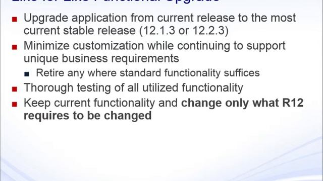 Like for Like for 11i to R12 Payables Upgrade – Not Possible смотреть онлайн