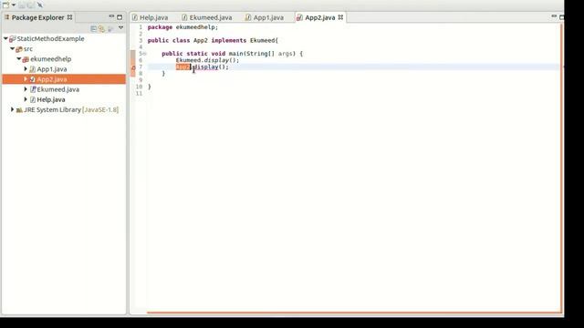 Interface static vs class static method example - Java 8 смотреть онлайн