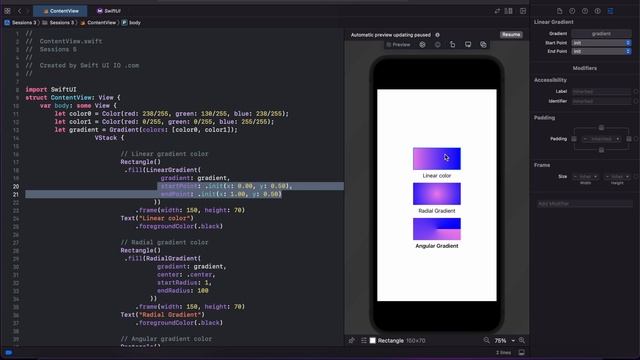 How to render a gradient in SwiftUI | Gradient in SwiftUI (Linear , Radial & Angular Gradient) смотреть онлайн