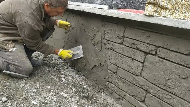 Архитектурные бетон . Цоколь дома своими руками.