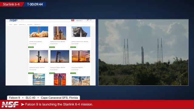 SpaceX Falcon 9 Launches Starlink Group 6-4 Mission смотреть онлайн