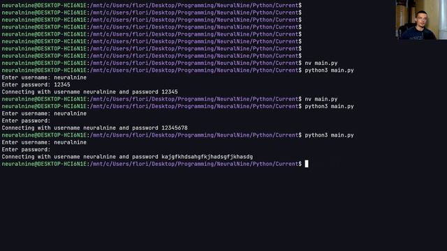 Hidden Password Input in Python смотреть онлайн