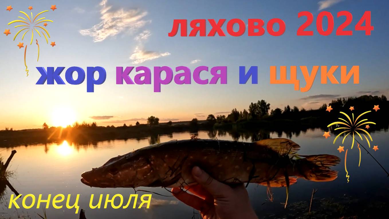 Щука, окунь, карп, карась в Ляхово на юге Подмосковья 2024! Еду в ночную. Рыболовный рай!!! смотреть онлайн