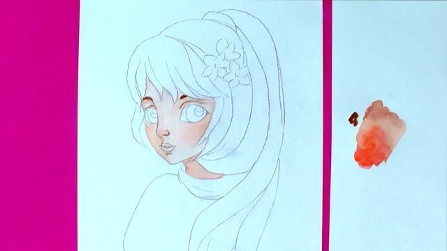 Как нарисовать портрет АНИМЕ девочки | How to Draw Anime Уроки рисования смотреть онлайн