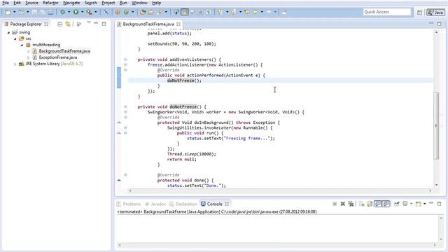 Multithreading in Swing смотреть онлайн