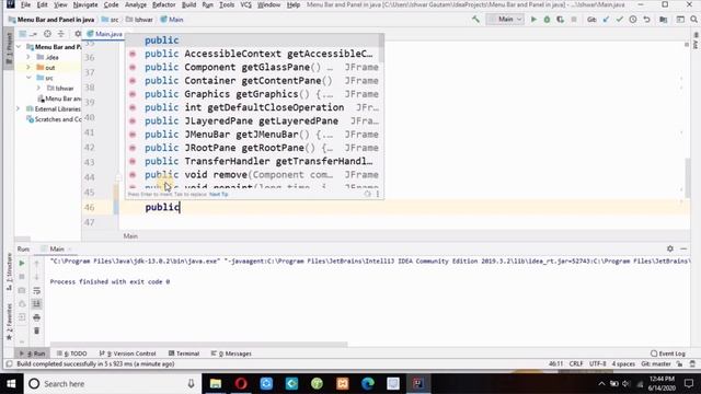 JMenuBar and JPanel | How to add file, new, edit etc. in java | Grid layout and Grid bag layout смотреть онлайн