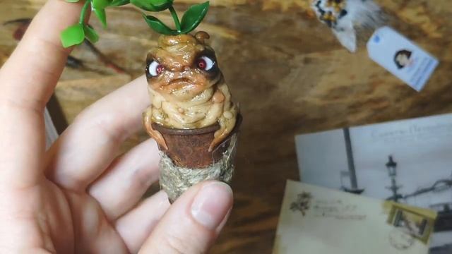Корень мандрагоры из полимерной глины.  Mandragora Root, Harry Potter, Tutorial, Magic