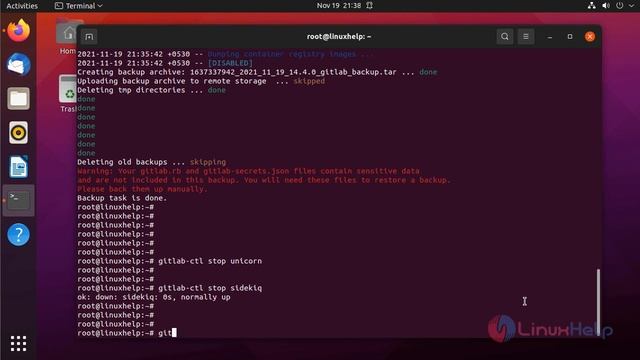 How to restore Gitlab backup on Ubuntu 21.04 смотреть онлайн