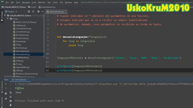 Generadores en Python ( Cláusula yield from ) | Curso Python 3 ? # 24 смотреть онлайн