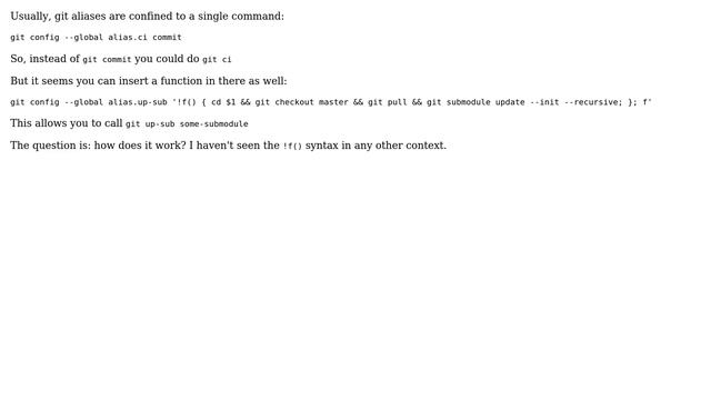 Unix & Linux: How does this git alias work? смотреть онлайн