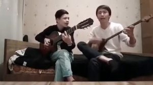 Казахская домбра и гитара здорово