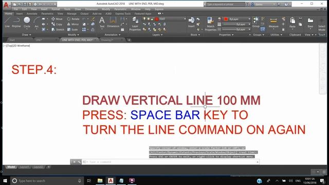 AUTOCAD 2018-2D- LINE COMMAND смотреть онлайн