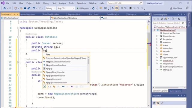 ASP.NET CORE MVC Tutorial Step by Step 02 : Connect to Database ( PostgreSQL ) смотреть онлайн