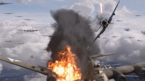 Воздушный бой с бомберами.
