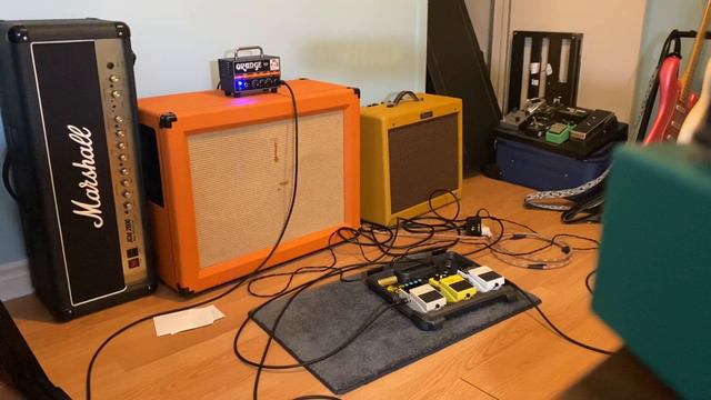 Orange Micro Dark 2x12 With Boss SD1