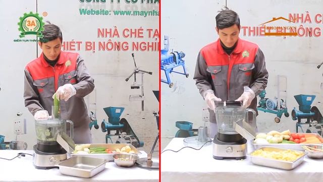 Hướng dẫn sử dụng tính 4 năng thái lát, cắt sợi, hạt lưu và xay nhuyễn của máy cắt rau củ 3A600W смотреть онлайн