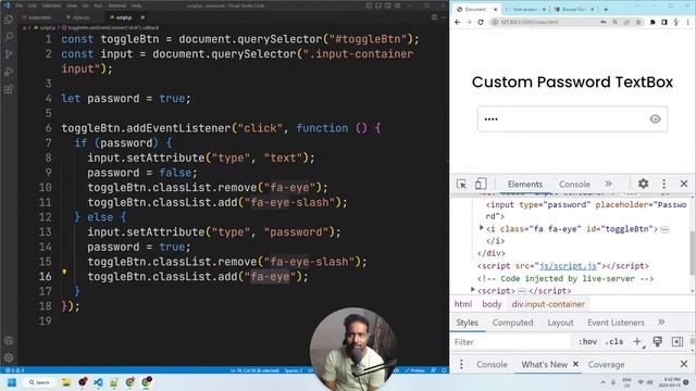 Custom Password TextBox Pure JavaScript Local Storage | Tutor Joes | Tamil | Project - 19 /100 смотреть онлайн