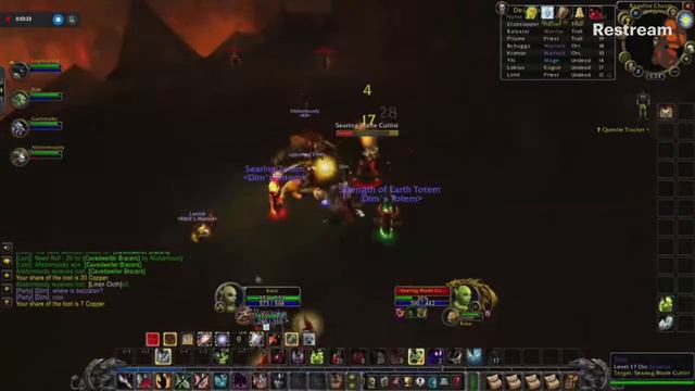 WoW Classic Hardcore - Orc Warlock - Day 44 - Ragefire Chasm Dungeon Live смотреть онлайн