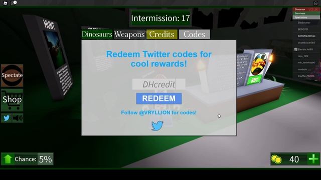 *Roblox* Dinosaur Hunter Codes 2021 | New Working Secret Codes смотреть онлайн