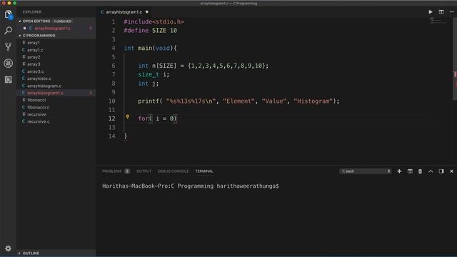 C Programming 19 - Draw a Histogram using an Array смотреть онлайн